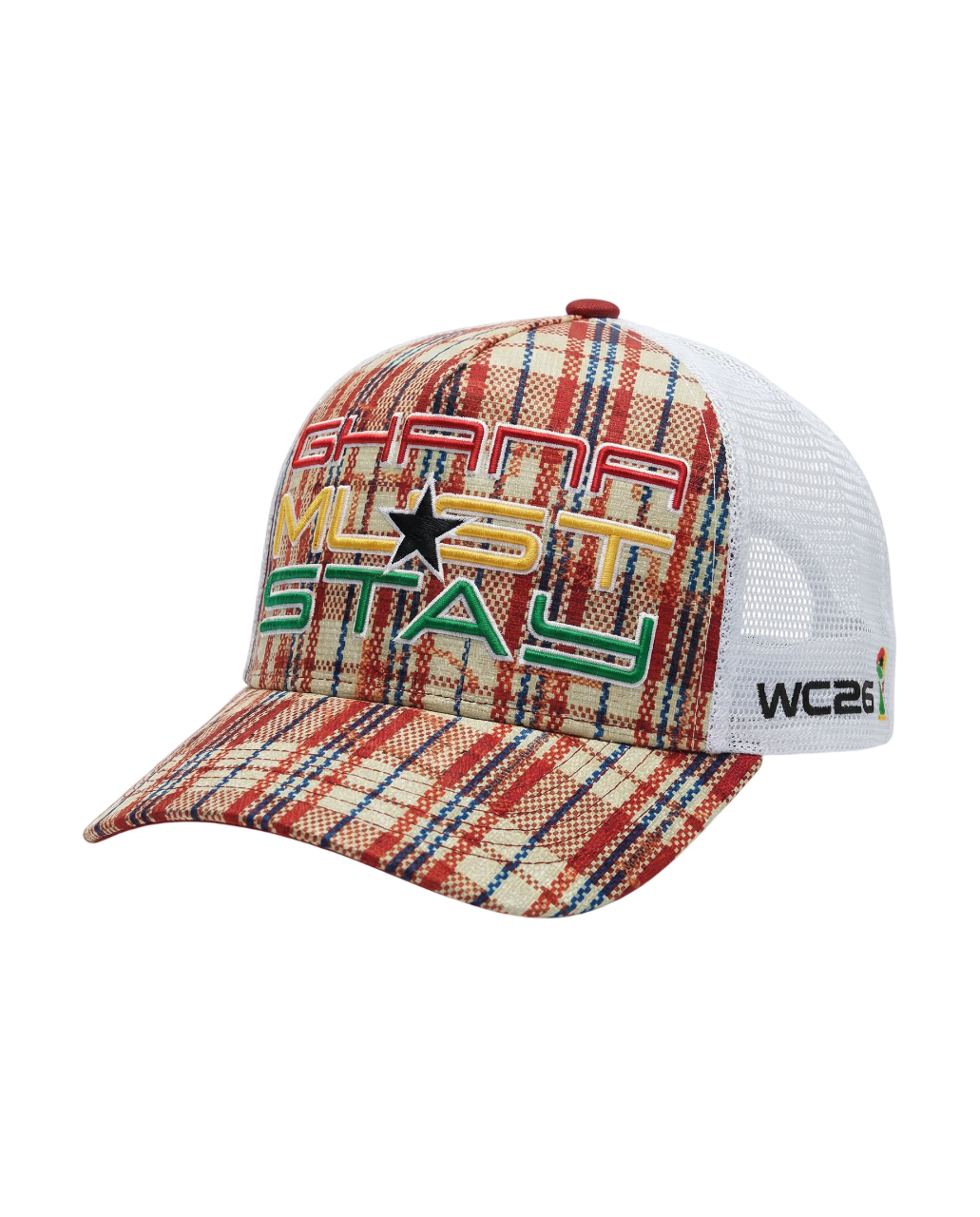 Ghana Must Stay WC26 Trucker Cap "Daale Plaid"