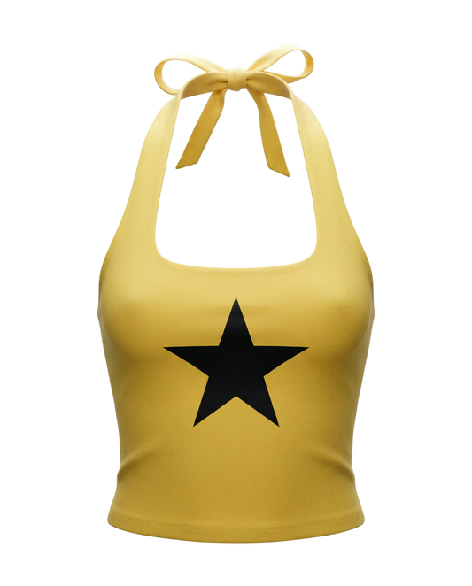 Ghana Halter Crop Top (Gold Coast Yellow)